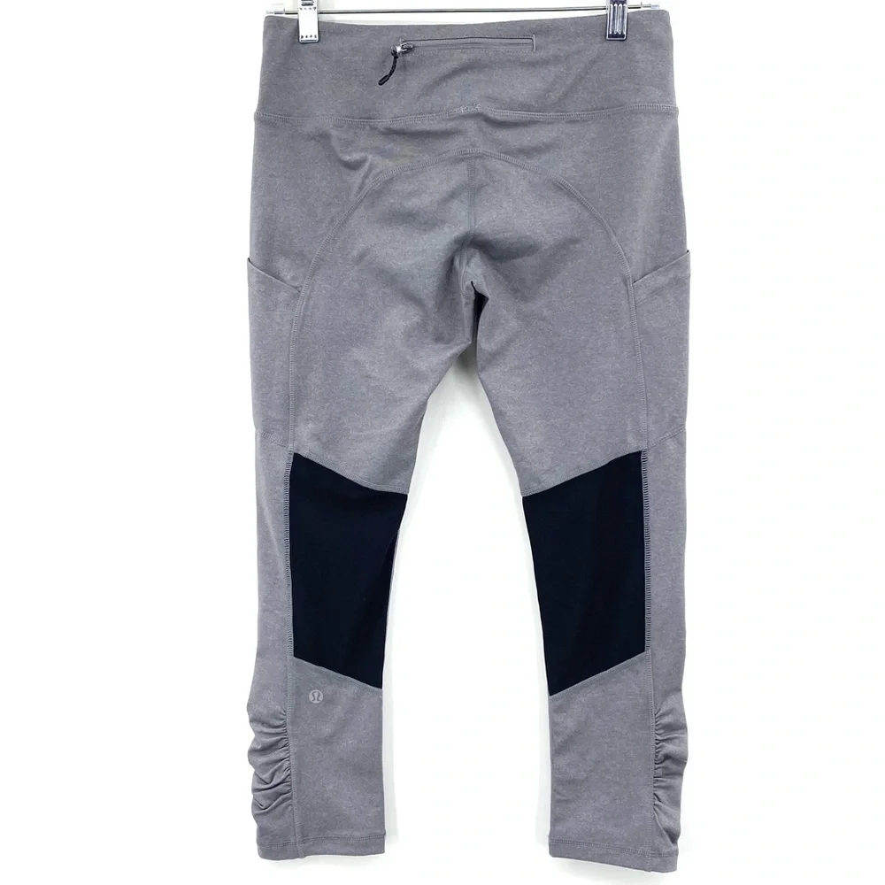 πSALEπ Lululemon Rare Gray Pace Rival Crop - Picture 4 of 10